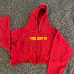 vintage cropped burton snowboard hoodie size XL can fit small medium large or XL